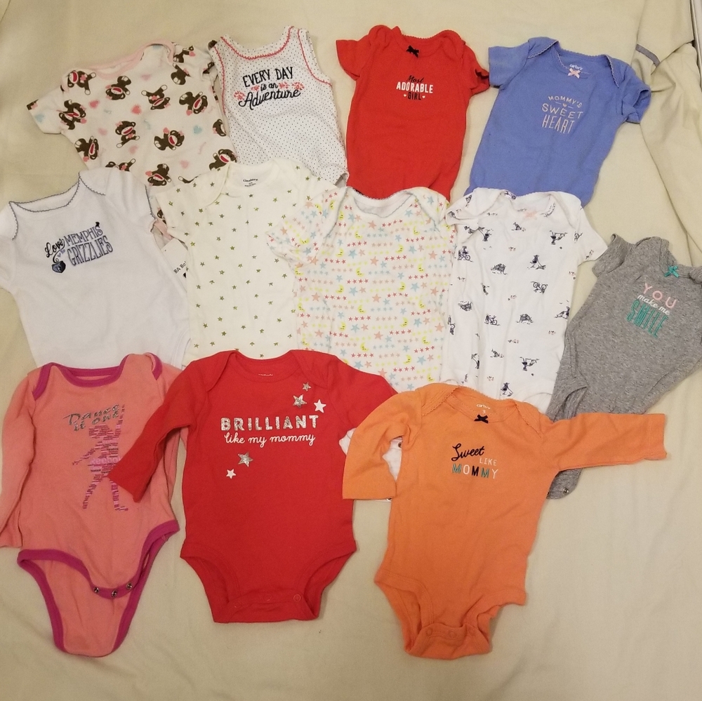 Infant girls onesie bundle (12 pack)